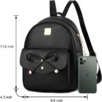I IHAYNER Girls Bowknot 3-Pieces Fahsion Leather Backpack Backpack Purse for Women Rucksack for Ladies Shoulder Bag | Backpack Purse, Rucksack, for Ladies, Shoulder Bag, Backpack Purse, Rucksack - Image 4