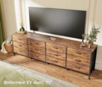 Huuger 70 Inch Dresser for Bedroom, TV Stand for 65, 75, 80 Inch TV, 12 Fabric Drawer Long Dresser, Large Entertainment Center for Bedroom, Wide Chest of Drawer with Storage, Rustic Brown - Image 3