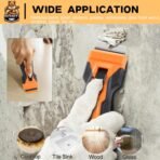 REXBETI Razor Blade Scraper Tool, 1 Pack Razor Scraper with Extra 157Pcs Razor Blades -7Pcs Metal and 150Pcs Plastic Blades, Cleaning Scraper Tool, Cooktop, Paint, Glass Scraper - Image 9