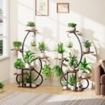 Plant Stand Indoor with Grow Lights, 6 Tiered Corner Plant Shelf , 47'' Plant Stands for Multiple Plants, Metal Curve Shaped Plant Holder Display Rack , Flower Stands for Living Room Patio Home Decor - Image 5