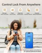Philips Wi-Fi Smart Lock with Handle, Keyless Entry Keypad Door Lock with Handle, Front Door Deadbolt Set with WiFi Gateway, App Control, Fingerprint Unlock, PIN Code Unlock, Auto Locking - Image 4
