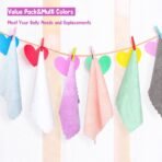 Orighty Baby Washcloths 24-Pack(7''x9''), Microfiber Coral Fleece Baby Towels, Super Soft and Absorbent Wash Cloths for Newborns, Infants and Toddlers, Gentle on Delicate Skin for Face Hands and Body - Image 3