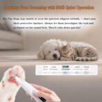 Electric Paw Trimmer for Dogs & Cats - Quiet Rechargeable Clipper with LED Light, 2 Wide Blades, Waterproof for Paws, Ears, Face, Rump - Multifunctional Pet Grooming Tool - Image 4