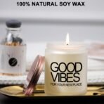 House Warming Gifts New Home, New Home Gifts, Good Vibes Candle, New House Essentials Best Presents for Women Couple Friends - Lavender Candles - Image 4