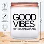 House Warming Gifts New Home, New Home Gifts, Good Vibes Candle, New House Essentials Best Presents for Women Couple Friends - Lavender Candles - Image 7