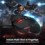 acer Wired Gaming Mouse, 12,800 DPI RGB Ergonomic Computer Mouse with Optical Sensor, 8 Programmable Buttons, 12 Backlit Modes, Software for DIY Keybinds, Rapid Fire, USB Gaming Mice for Laptop, PC - Image 6