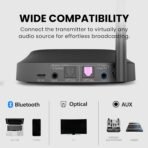 Avantree Quartet 2 - Wireless Group Listening Headphones & Transmitter for TV, Church, Classroom, Silent Discos, Plug & Play, 2.4GHz Expandable Multi-Headphone System with Low Latency & Clear Voice - Image 4