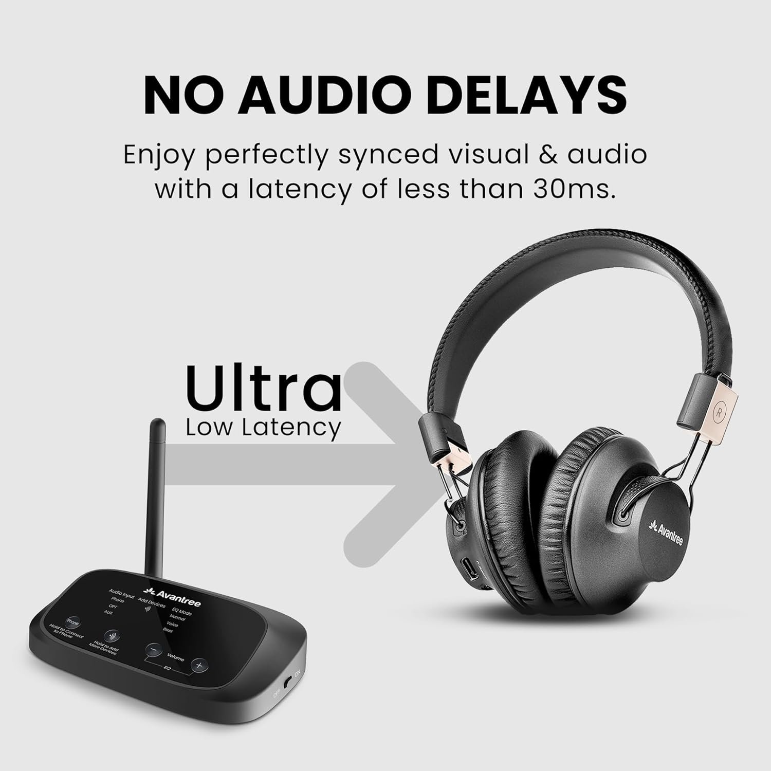 Avantree Quartet 2 - Wireless Group Listening Headphones & Transmitter for TV, Church, Classroom, Silent Discos, Plug & Play, 2.4GHz Expandable Multi-Headphone System with Low Latency & Clear Voice - Image 6
