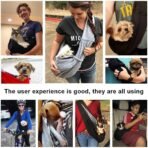 Tomkas Small Dog Sling Carrier - Classic Pocket & Classic Strap - for 3-10 lbs Pets(Grey) - Image 5