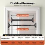Sportneer Pull Up Bar: Strength Training Chin up Bar No Screws - Adjustable 29.5''-37''(75-94cm) Width Locking Mechanism Pull up Bar for Doorway - Max Load 440lbs for Home Gym Upper Body Workout, Non-slip - Image 4