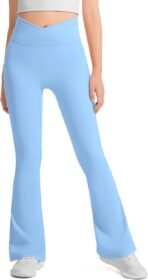 JOCMIC Girls Flare Leggings Kids Bell Bottom High Waisted Yoga Dance Flared Bootcut Pants - Image 3