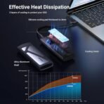 UGREEN SSD Enclosure, Tool-Free USB C External, 10Gbps M.2 NVMe to USB Adapter/Reader Supports M and B&M Keys and Size 2230/2242 /2260/2280 SSDs - Image 4