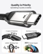 Silkland USB C Monitor Display Cable 3.3FT 4K@144Hz/60Hz, 8K USB C 3.2 Gen 2x2 Video Cable, 20Gbps Data Transfer, 240W PD Charging, Type C Compatible for iPhone 17, MacBook, CarPlay, Portable Monitor - Image 6