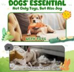 XIUGOAL Dog Toys for Aggressive Chewers, 2 Pack No Stuffing Interactive Dog Toys for Boredom and Teething, Squeaky Chew Toy for Small, Medium Breed to Keep Them Busy - Image 4