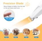 Mcbazel Pet Micro Precision Trimmer, Multifunctional Pet Hair Trimmer Waterproof Rechargeable Shaver with LED Light for Paws Eyes Ears Face Buttocks for Small Dogs and Cats，50dB Quiet Shave. - Image 4