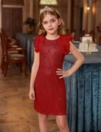 GRACE KARIN Girls Dresses Sequin Party Formal Pageant Dress Tween Girl Birthday Tulle Prom Princess Maxi Dress Size 5-14 - Image 3