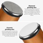 Knife Sharpener Tool, Rolling Knife Sharpener Kit, Knife Sharpening with Diamonds and Ceramic for Steel of Any Hardness, Kitchen knife Sharpener with 15 & 20 Degree Magnetic Angle(Brown) - Image 4