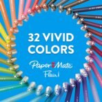 Paper Mate Felt Tip Pens, Flair Marker Pens, Medium Point, Assorted, 24 Count - Home, Office, Back to School, Teacher Supplies - Image 3