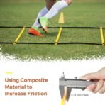 GHB Pro Agility Ladder Agility Training Ladder Speed 12 Rung 20ft with Carrying Bag - Image 4