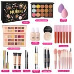 Makeup Kit for Women Full Kit, Beginner Makeup Set Gift Sets for Teen Girls, All in One Bulk Make Up Bundle Include Eyeshadow Palette Foundation Lip Gloss Concealer Eyeliner Mascara Makeup Brush Set - Image 3