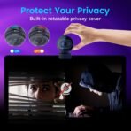 EMEET S600 4K Webcam for Streaming - Sony 1/2.55'' Sensor, PDAF Autofocus, 1080P@60FPS, 2 Noise Reduction Mics, Built-in Privacy Cover, 73° FOV, Streaming Camera for Live Commerce/Gaming/Beauty - Image 7