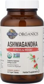 Garden of Life Organic Ashwagandha Supplement with Probiotics & Ginger - Stress, Mood & Energy Support, Vegan, Gluten Free, Non GMO, 2 Month Supply, 60 Tablets - Image 5