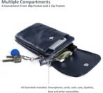 befen Genuine Leather Small Crossbody Bags for Women Cell Phone Bag Cross Body Purses,Silver Zipper - Image 5