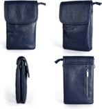 befen Genuine Leather Small Crossbody Bags for Women Cell Phone Bag Cross Body Purses,Silver Zipper - Image 8