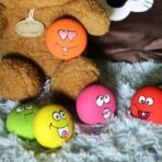 Smile Face Dog Squeaky Toys Soft Latex Squeak Balls for Puppy Small Pet Dogs 6 Pcs/Set - Image 3
