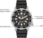 Citizen Promaster Dive Eco-Drive Watch, 3-Hand Date, ISO Certified, Luminous Hands and Markers, Rotating Bezel - Image 6