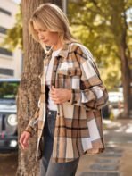 AUTOMET Shackets for Women Plaid Flannel Shirts Fall Winter Jackets Cute Tops Trendy Western Cowgirl Outfits Girls Coats - Image 4