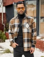 COOFANDY Mens Flannel Shirts Long Sleeve Lightweight Plaid Shirt Casual Button Down Shirts Jacket - Image 4