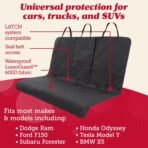 Lusso Gear Dog Car Seat Cover - Waterproof Non-Slip Car Back Seat Protector - Rear Car Seat Cover for Dogs - Universal Fit for Sedans Trucks SUVs - Scratchproof Backseat Car Cover - Machine Washable - Image 3