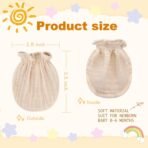 Pro Goleem Muslin Baby Mittens for Newborn, 100% Cotton No Scratch Soft Breathable Gloves for Boys and Girls 0-6 months - Image 4