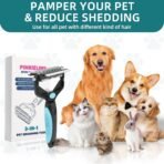 3-IN-1 Pet Grooming Tool - Undercoat Rake, Dematting Comb & Deshedding Brush for Cats & Dogs - Removes Mats, Tangles & Loose Fur, Reduces Shedding & Prevents Hair Mess (Blue) - Image 7