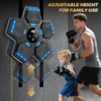 2026 Music Boxing Machine for Adults and Kids, Smart Bluetooth Boxing Training Equipment with Gloves Wall Mounted, Workout Punching Machine for Home,Office and Gym - Image 6