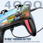 Mobile Game Controller with 4000mAh Power Bank & Cooling Fan, L1R1 Triggers Joystick for PUBG/Call of Duty/Fortnite, Gaming Grip Gamepad for 4.7-7" Android iOS Phone - Image 3
