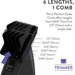 Wahl Professional Animal Super Pocket Pro Pet, Dog, & Cat Trimmer & Grooming Kit - Black Chrome - Image 8