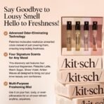Kitsch Hair Perfume For Women (Discovery Set) - Pistachio Latte, Warm Sugar, Sheer Violet & Amber Waves - Patented Odor-Eliminating Technology, Hair Spray and Body Mist - 4 x 1.5mL - Image 3