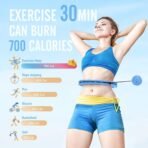 JKSHMYT Weighted Hula Circle Hoops for Adults Weight Loss, Infinity Fitness Hoop Plus Size 47 Inch, 24 Detachable Links, Exercise Hoop Suitable for Women and Beginners - Image 6