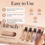 Kitsch Hair Perfume For Women (Discovery Set) - Pistachio Latte, Warm Sugar, Sheer Violet & Amber Waves - Patented Odor-Eliminating Technology, Hair Spray and Body Mist - 4 x 1.5mL - Image 6