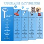 Pet Steam Brush for Dog & Cat - 3-in-1 Steam Grooming Brush for Shedding & Hair Removal - Pet comb leave-in serum with Mist for Long Haired Pets - Includes 2*Waterless Shampoo, Blue - Image 5