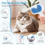 Pet Steam Brush for Dog & Cat - 3-in-1 Steam Grooming Brush for Shedding & Hair Removal - Pet comb leave-in serum with Mist for Long Haired Pets - Includes 2*Waterless Shampoo, Blue - Image 6