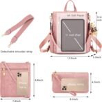 Soperwillton Women Fashion Backpack Purse Anti-Theft Leather Shoulder Bag Travel Multi Pockets Handbag Wallet Set 3pcs - Image 7