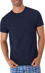 Hanes Men's Pocket T-Shirt Pack, 6-Pack, Cool & Breathable Cotton Tees, Stay-Tucked Undershirts for Men - Image 3