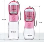 Dog Water Bottle with Food Container, Travel Puppy Water Bowl, Portable Pet Dispenser, Girl Dog Accessories Stuff Items Essentials Necessities for Yorkie Chihuahua Cat Walking and Hiking - Image 4