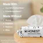 The Honest Company Hypoallergenic Multi-Use Baby Wipes for Sensitive Skin Baby Pattern Play 288 Count - Image 6