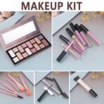 Teen Makeup Kit For Girl Include Eyeshadow Palette,Eyeliner,Makeup Brush Set,Lipgloss Set,Mascara, Eyebrow Pencil Make up Set Gift for Women Full Kit - Image 8