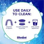 Efferdent Denture Cleaner Tablets – Dental Appliances, Aligners, Mouth Guard, and Retainer Cleaner Tablets, Minty Fresh & Clean, 126 Count - Image 4