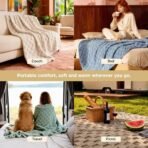 Bedsure GentleSoft Sage Green Throw Blanket for Couch - Checkered Fleece St Patricks Blankets Gifts for Women Men Girls, Cute Soft Cozy Spring Throw for Bedroom Home Decor Gifts, 50x60 Inches - Image 5